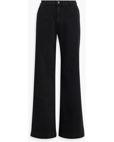 DL1961 Zoie High-rise Wide-leg Jeans - Black