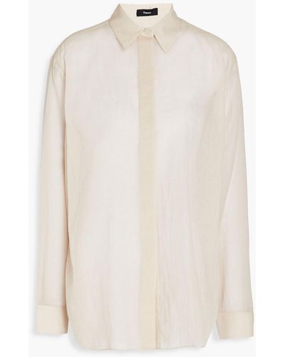 Theory Cotton-voile Shirt - White