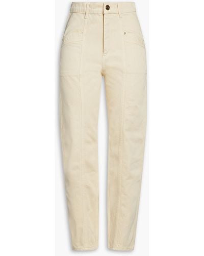 Sandro High-rise Tapered Jeans - White