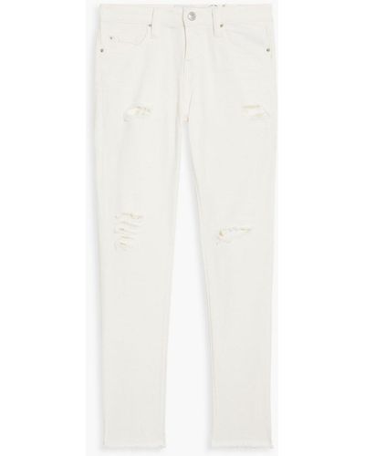 IRO Jarod Distressed High-rise Skinny Jeans - White