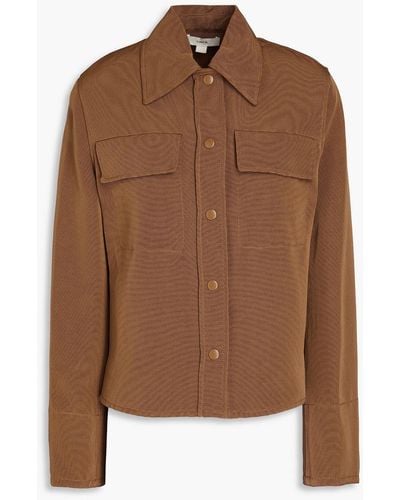 Vince Cotton-blend Ottoman Jacket - Brown