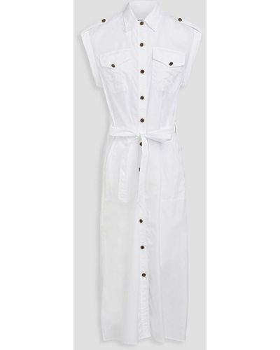Rag & Bone Hemdkleid in midilänge aus baumwollpopeline - Weiß