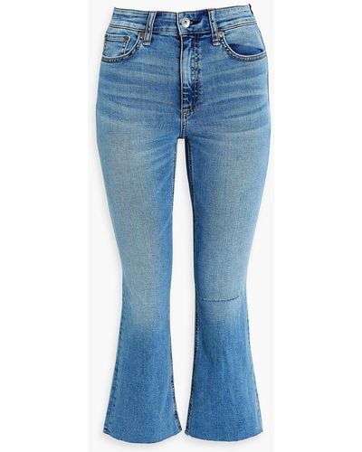 Rag & Bone Nina High-rise Kick-flare Jeans - Blue