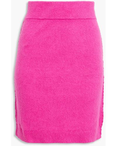Helmut Lang Brushed Cotton-blend Mini Skirt - Pink