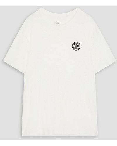 Rag & Bone T-shirt aus baumwoll-jersey mit applikationen - Weiß
