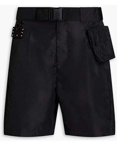 McQ Appliquéd Shell Shorts - Black