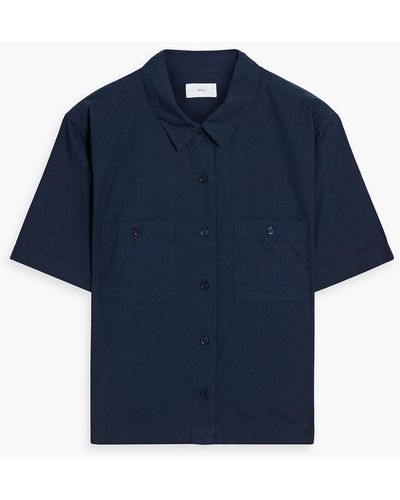 Onia Cotton-poplin Shirt - Blue