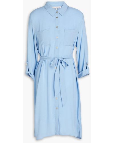 Heidi Klein Belted Woven Shirt Dress - Blue