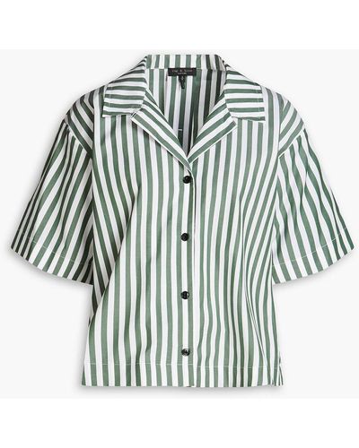 Rag & Bone Striped Cotton-poplin Shirt - Green