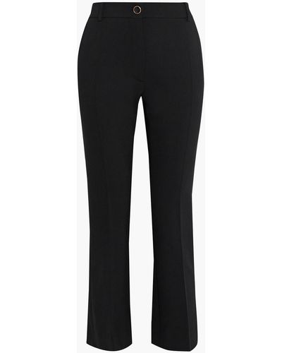 Valentino Wool-blend Crepe Bootcut Trousers - Black