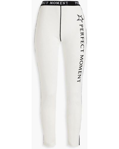 Perfect Moment Printed Jersey leggings - White