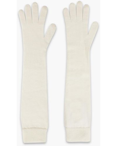 arch4 Cashmere Gloves - White