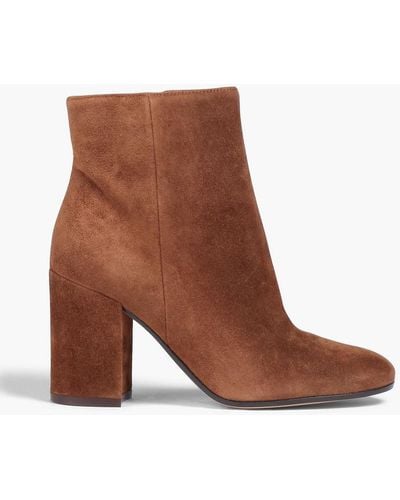 Gianvito Rossi Rolling 85 Suede Ankle Boots - Brown