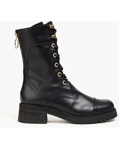 Zimmermann Leather Combat Boots - Black