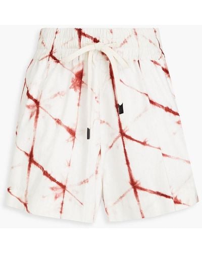 Bassike Printed Cotton Shorts - White