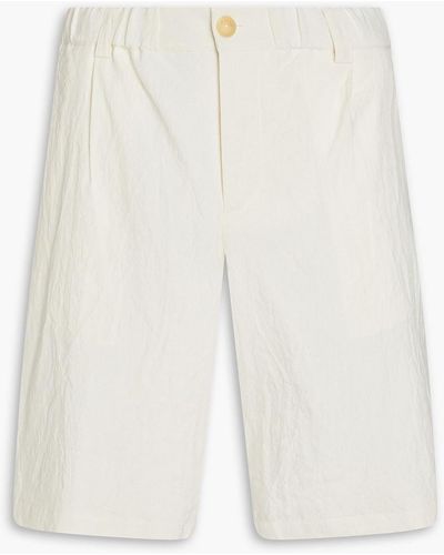 Jacquemus Gelati Hemp And Cotton-blend Chino Shorts - White