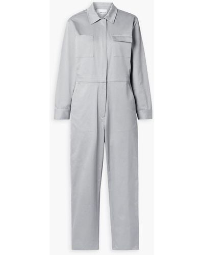 Rivet Utility Bigwig Cotton-blend Twill Jumpsuit - Grey