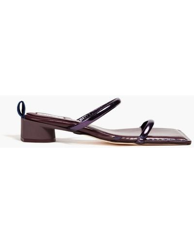 Miista Rejjie Metallic Leather Sandals - Purple