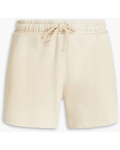 Cotton Citizen Faded French Cotton-terry Shorts - Natural