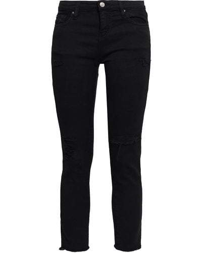 IRO Jarod Cropped Distressed Mid-rise Slim-leg Jeans - Black