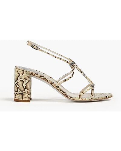 Rene Caovilla Clippy embellished ayers sandals - Weiß