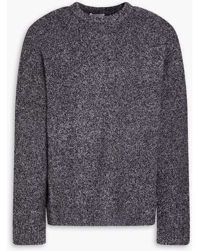 John Elliott Bouclé-knit Merino Wool-blend Sweater - Grey