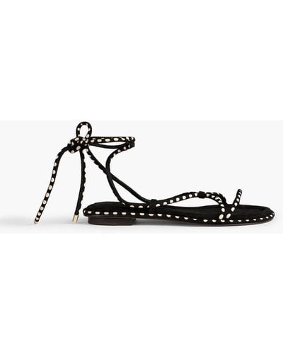 Alexandre Birman Donna sandalen aus veloursleder mit polka-dots - Schwarz