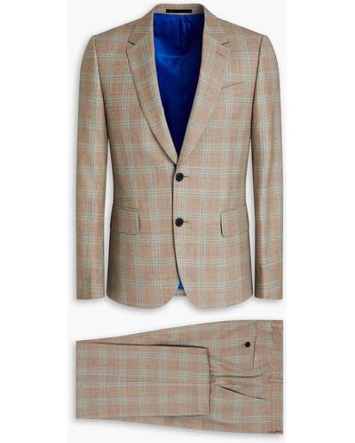 Paul Smith Soho Checked Wool Suit - Blue