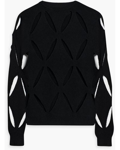 Valentino Garavani Cutout Wool Sweater - Black