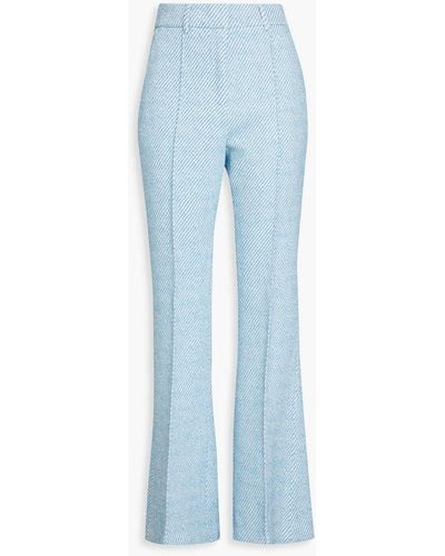 Rebecca Vallance Charlene Striped Tweed Flared Trousers - Blue