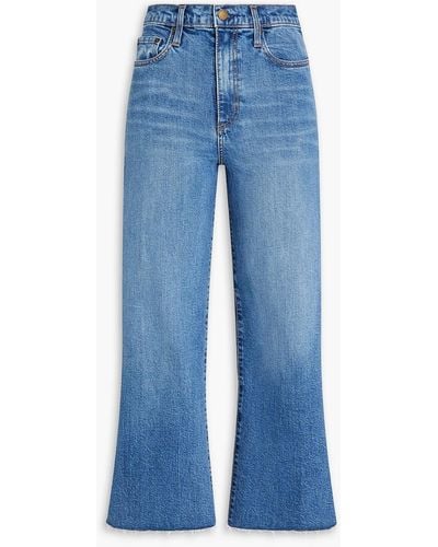 Nobody Denim Milla Cropped High-rise Wide-leg Jeans - Blue