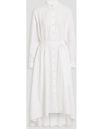 Saloni Inez Cotton-poplin Maxi Shirt Dress - White