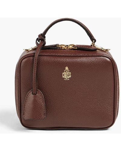 pre-loved authentic MARK CROSS tan leather SHOULDERBAG satchel purse | eBay