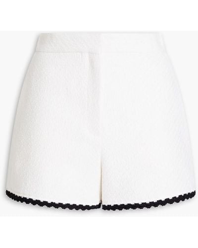 Maje Shorts aus bouclé-tweed - Weiß