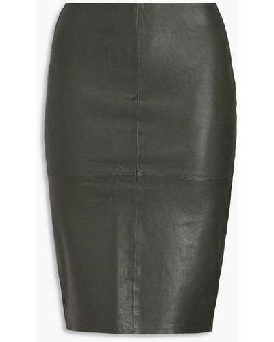 Day Birger et Mikkelsen Sadie Stretch-leather Pencil Skirt - Grey