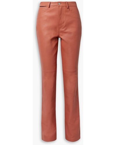 Proenza Schouler Leather Straight-leg Trousers - Red