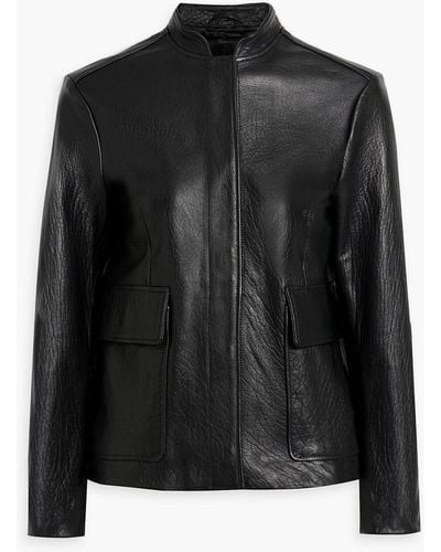 Iris & Ink Elisa Leather Jacket - Black