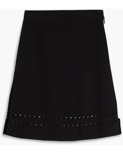 Claudie Pierlot Cutout Stretch-ponte Mini Skirt - Black