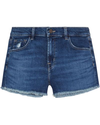 J Brand 1044 Distressed Denim Shorts - Blue