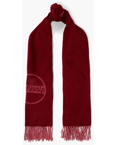 Fusalp Jacquard-knit Wool Scarf - Red
