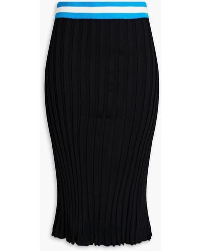Solid & Striped Ribbed-knit Skirt - Black