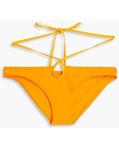 Christopher Esber Lace-up Mid-rise Bikini Briefs - Orange