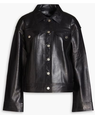 Stand Studio Jean Leather Jacket - Black