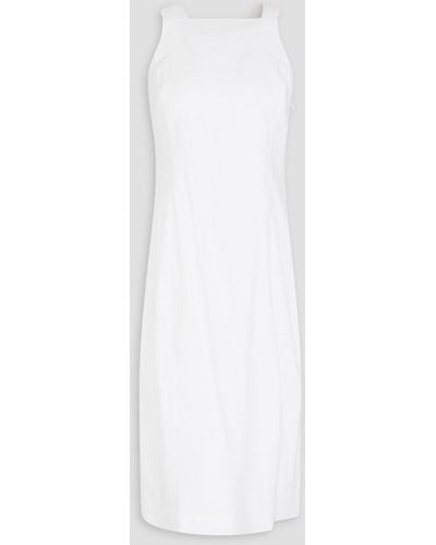 Theory X-racer Linen-blend Midi Dress - White