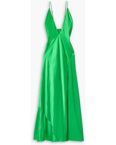Sergio Hudson Silk-satin Gown - Green