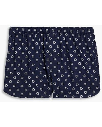 Derek Rose Nelson Printed Cotton-jersey Boxer Shorts - Blue