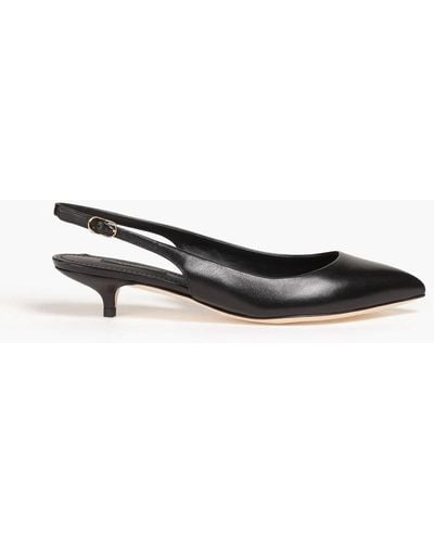 Dolce & Gabbana Leather Slingback Court Shoes - Black