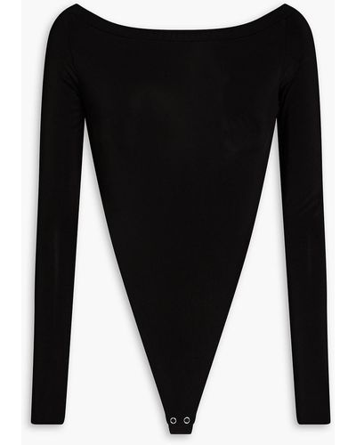 Matériel Off-the-shoulder Jersey Bodysuit - Black