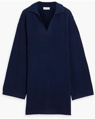 Onia Crochet-knit Cotton Mini Dress - Blue