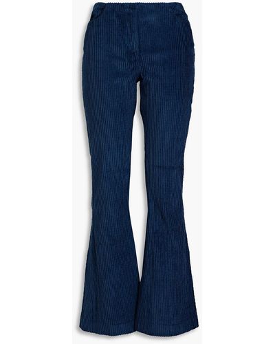 Acne Studios Cotton-blend Corduroy Flared Pants - Blue